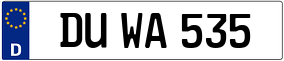 Trailer License Plate